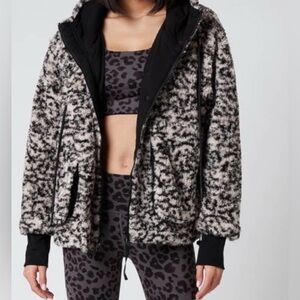 Varley Black and Cream Teddy Jacket